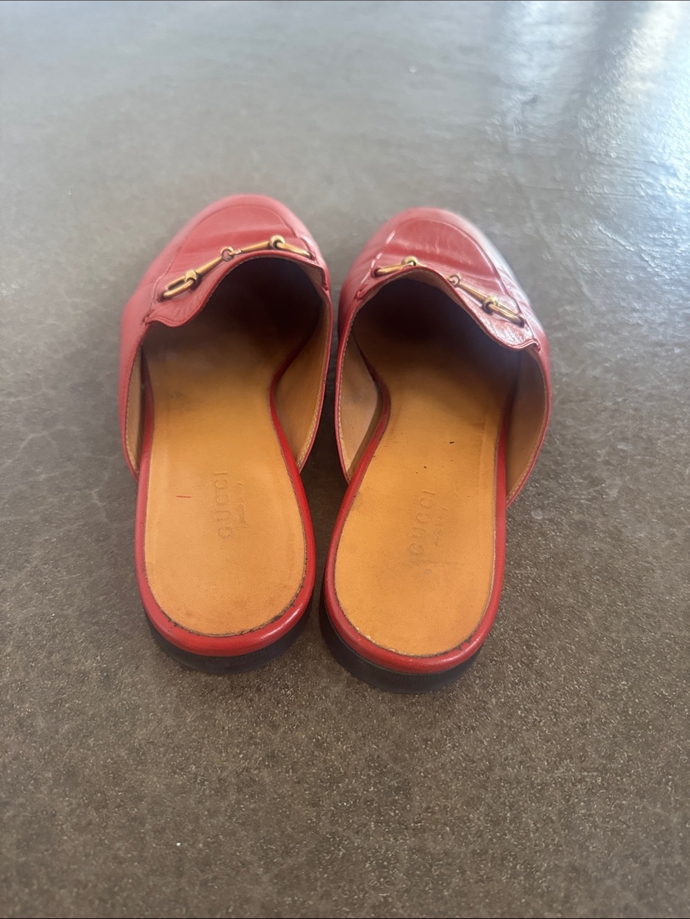 Gucci red Princetown slides - Picture 5 of 6
